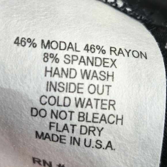 Comfy U.S.A. Black & White Striped 3/4 Sleeve Tie Front Hem Shrug Size Medium - Picture 7 of 8